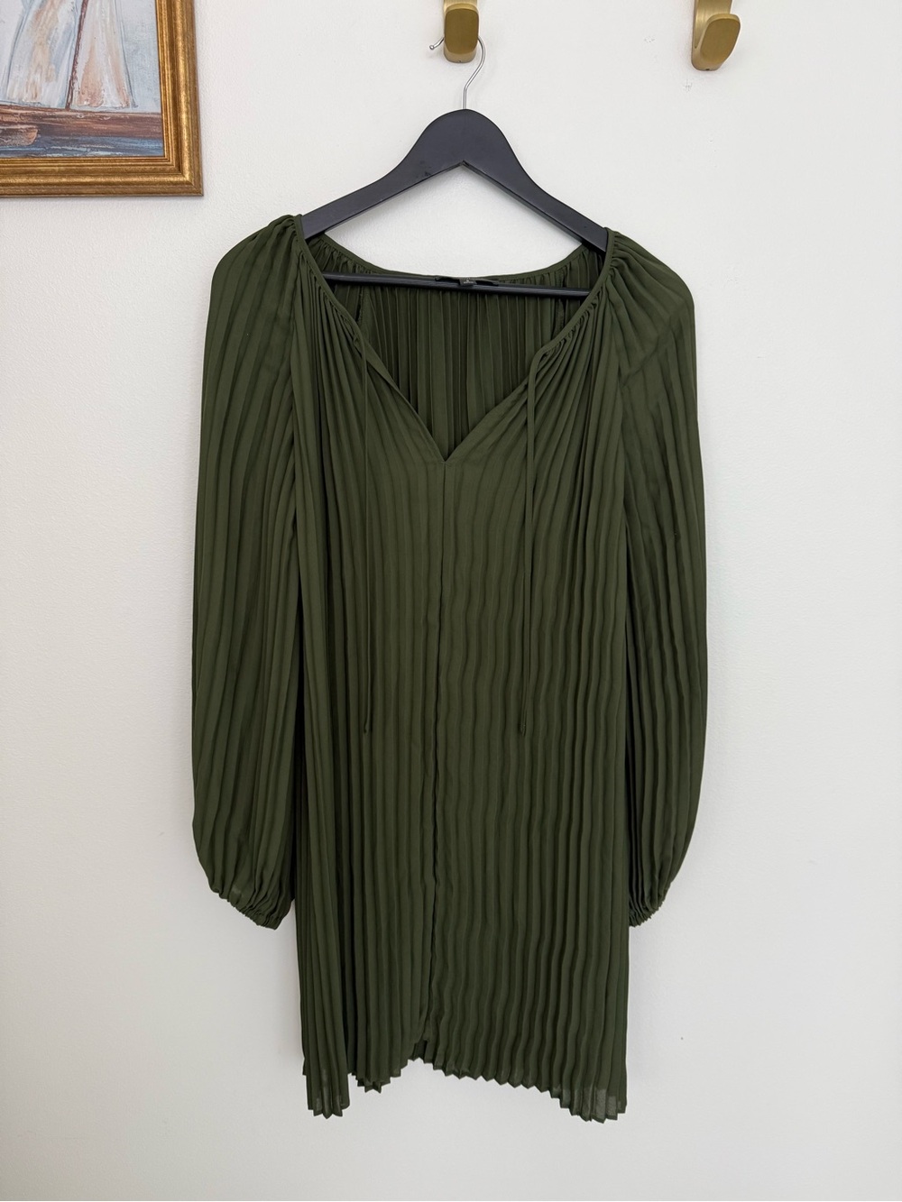 Banana Republic Olive Green Pleated Tunic